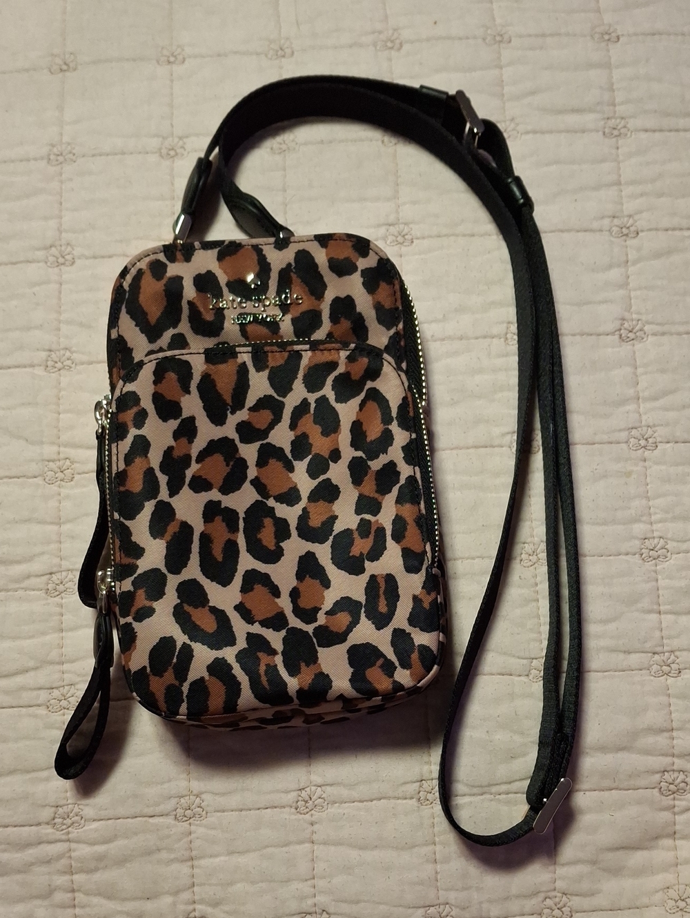 Kate Spade Leopard Print Crossbody Phone Bag - Brown/Black